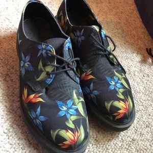 Doc martins floral shoe